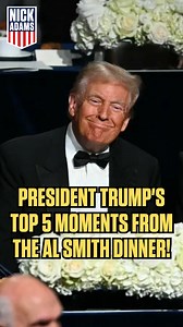 34K views · 2.2K reactions | President Trump's TOP 5 moments from the Al Smith Dinner! | Nick Adams | Facebook