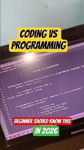 Coding Vs Programming in 2026 | Difference Between Coding and Programming | Every Beginner Focus