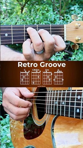 Tasty Chords!: C → C♯dim → Dm → G → F → Fm → C - Guitar Progression #Shorts