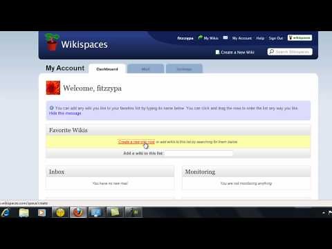 Creating a Wiki at Wikispaces