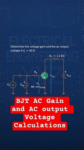 BJT #circuitanalysis #part13 #commonemitter #voltagegain #acoutput