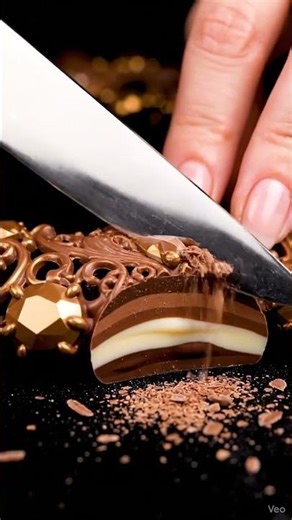 "Antique Necklace Made of Chocolate | Cutting ASMR & Sweet Unveiling"