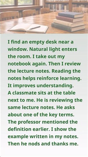 Studying in the Library | English Listening Practice