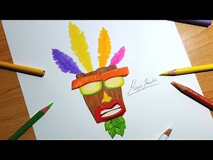 Cómo Dibujar A AKU AKU/How to Draw AKU AKU-MagicBocetos-Tutorial Paso A Paso