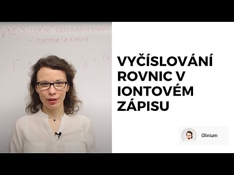 Vyčíslování iontových zápisů - vyčíslení (složitých) redoxních rovnic 3
