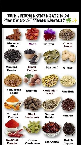 Unlock the Secret to Indian Cooking: Essential Spices Chart! 🥘