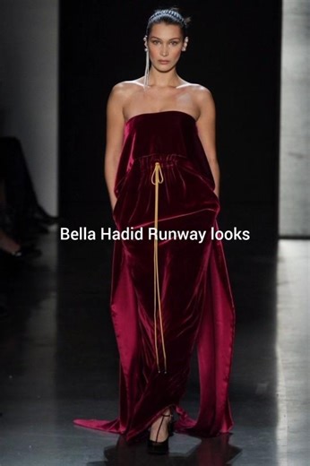 Bella Hadid runway looks#fashion#runway#celebrityfashion#fashionreview#fashionweek#bellahadid#style
