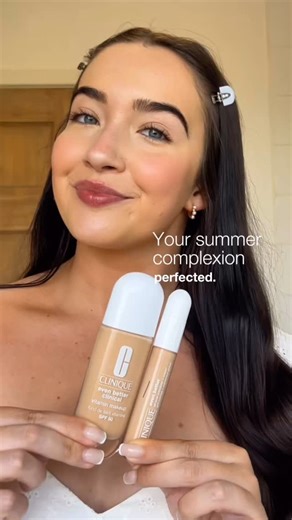 Meet your summer base essentials. 🤝 Protect and perfect with NEW Even Better Vitamin Makeup SPF 50. Then correct and conceal with Even Better All-Over Concealer - for a natural, skin-loving finish that lasts all day. ⛅️ And you know, if your makeup is Clinique, it’s always: 👩‍⚕️ Dermatologist tested. 🧪 Allergy tested. 🚫 Fragrance free. #SkinlikeFoundation #SecondSkinFoundation #LightCoverage #ELCEmployee @annabelsluxuries | Clinique