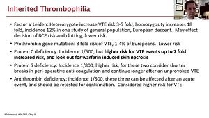 Hypercoagulability Work-Up and Management