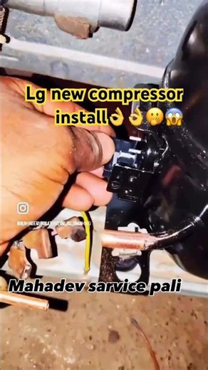 Lg compressor proper fiting#refrigerator #electronic #electronicmusic