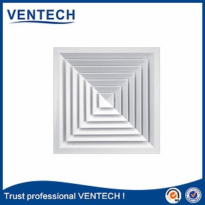 [Hot Item] Aluminum 4 Way Ceiling Square Air Diffuser Return Diffuser