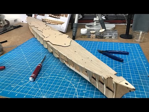 OcCre - 1:200 Prinz Eugen wooden model Ship / Adding thousands of Wooden deck planks