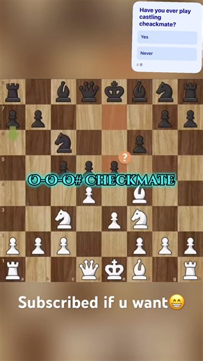 Brliiant Knight Sac and Castling Checkmate! #chess #chessbrilliantmove