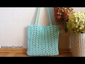 Crochet Tote Shoulder Bag Step by Step Tutorial - Easy Pattern