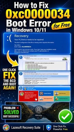How to Fix 0xc0000034 Boot Error in Windows 10/11 for Free