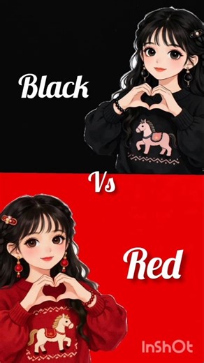 Black 🖤 vs red❤️ #shraddha #choose #dress #fashion 🦋🌸🩷🖤❤️🌸🌸🌸🌸