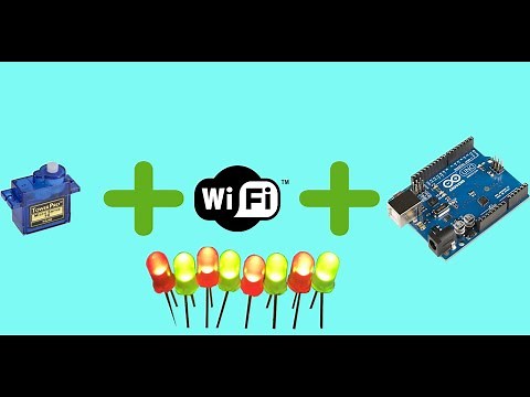 Arduino UNO & ESP8266 control servo motor using WiFi smartphone RemoteXY