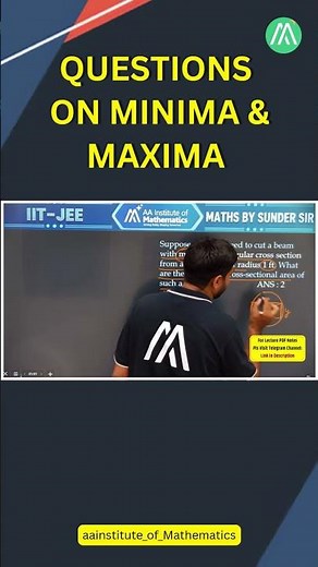 Questions on Minima & Maxima | Most Important Problems 🔥| Maths | Sunder Sir