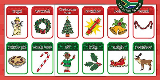 Preschool: Christmas Flashcards