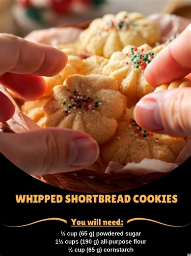 Whipped 🐑 Shortbread Cookies Ingredients ½ cup (65 g) powdered sugar 1½ cups (190 g) all-purpose flour ½ cup (65 g) cornstarch 🌵 | Mommy Needs A Recipe