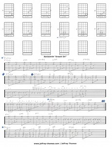 Aerosmith - Dream On Free Guitar Tab by Jeffrey Thomas