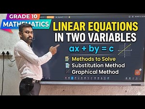 Linear Equations In Two Variables Part 2 | Class 10th chapter 1 | Practice set 1.1 Part 1