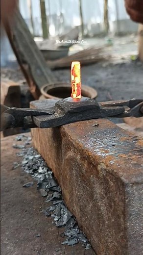 Forging Small Nails from Broken Steel Pieces Traditional Method #blacksmith