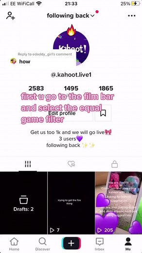 following back on TikTok