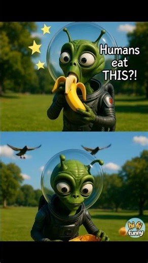 What Else Can This Alien Eat? Pizza, Burger, or a Mystery Snack? 🍕🍔👽#cartoon #alinecartoon#funny