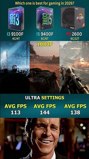 Core i3 9100F vs Core i5 9400F vs Ryzen 5 2600 - Which CPU Is Still Worth Buying? #pcgaming #shorts