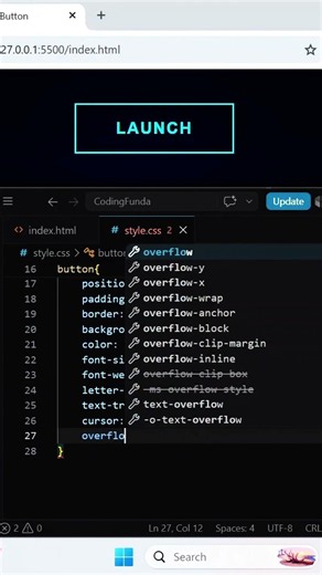 Cyberpunk Neon Button ⚡ HTML & CSS #shorts