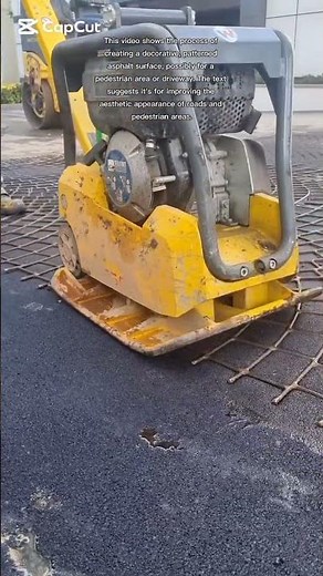 process of creating a decorative, patterned asphalt surface,#shortsfeed