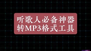 听歌人必备神器，转MP3格式工具。支持上百种音频转为mp3格式。