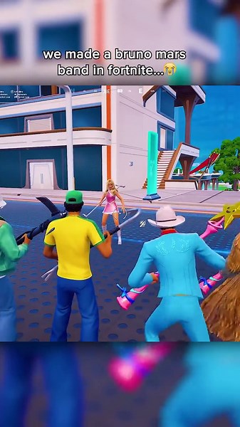 I started a Bruno Mars band in Fortnite + Bruno Mars is crazy at Fortnite