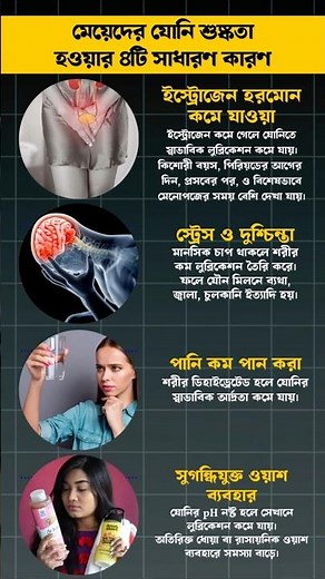 মেয়েদের যোনি শুষ্কতা কেন হয়? ৪টি প্রধান কারণ
