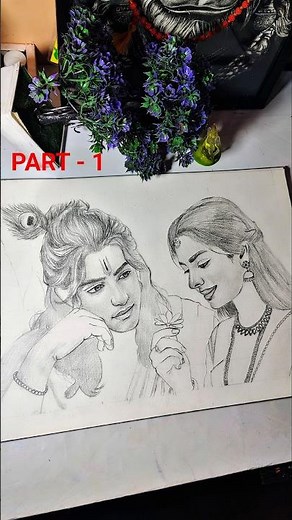 Radha Krishna Anime Outline Drawing PART - 1 #radheradhe #radhekrishna #drawing #part1 #outline