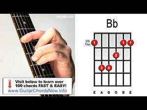 Bb Major - Guitar Chord Lesson - Easy Learn How To Play Bar Chords Tutorial