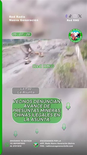 ⚠️ Vecinos de Los Tajibos, en La Asunta, instalaron una vigilia permanente para denunciar presuntas actividades de minería ilegal que, según afirman, ponen en riesgo a más de 200 familias y al río Boopi. Exigen una intervención inmediata de las autoridades y una investigación sobre la situación legal de estas operaciones. #LaAsunta #MineríaIlegal #RíoBoopi #Bolivia 🎤✏️👤 CR.H.