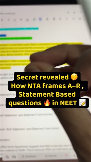 Farhat Ma'am Neet Biology on Instagram: "Secret Trick 🔥 to find Assertion/ Reason , Statement Based Question from NCERT 📖"