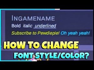 How to Change Font Style, Color and Format in Mobile Legends? | Mobile Legends - Tips & Tricks