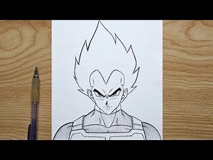 How to draw Vegeta || Easy anime drawing step by step || Vegeta drawing tutorial for beginners