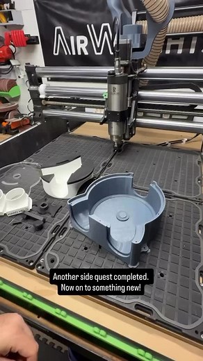 Too often I want to vacuum up something while the @onefinitycnc is also cutting, so I designed this manifold to let me choose the hand held hose, CNC dust boot, or both! 3D printed all of the components except the acrylic panel which I cut on the CNC. Designed in @adskfusion 👍 I’ve created a listing in my shop if you want to print your own! #cnc | Diodepress