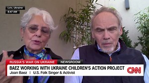 Folk legend Joan Baez helps Ukrainian children displaced by war