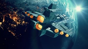 Spaceship Orbiting Earth Futuristic Spacecraft Stock Footage Video (100% Royalty-free) 1056231125 | Shutterstock