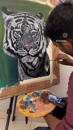 Tiger painting 🐯 …#shorts #wildanimals