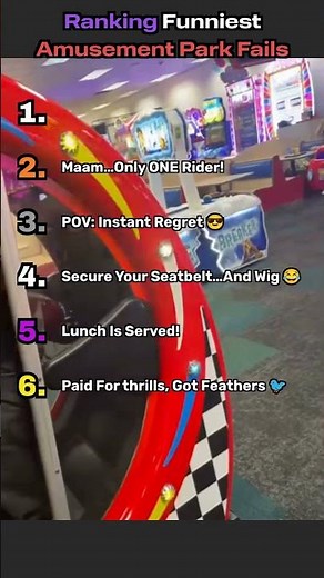 Ranking Funniest Amusement Park Fails!!!