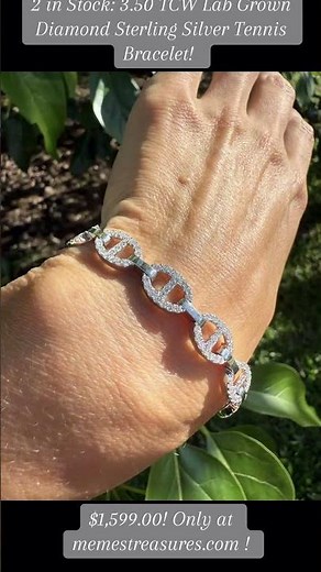 Lab Grown 3.50 TCW Sterling Silver Diamond Tennis Bracelet!
