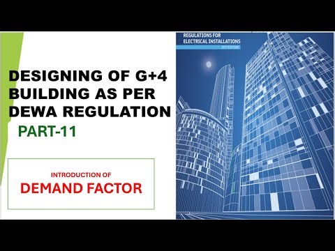 Introduction of Demand factor-Part-11 | G+4 building designing as per DEWA Regulation. #dewa