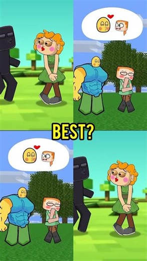 Minecraft Kiss Challenge 😘😡 (Animation MEME)#animation #minecraft #cartoon #roblox #memes #shorts