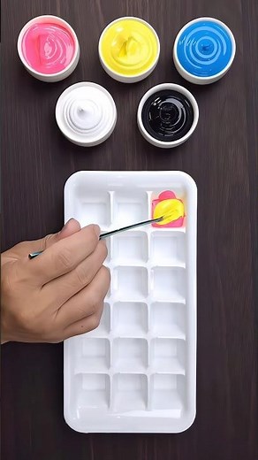 5 Basic Colors → 15 Beautiful Shades in Minutes #satisfying #colormixing #short